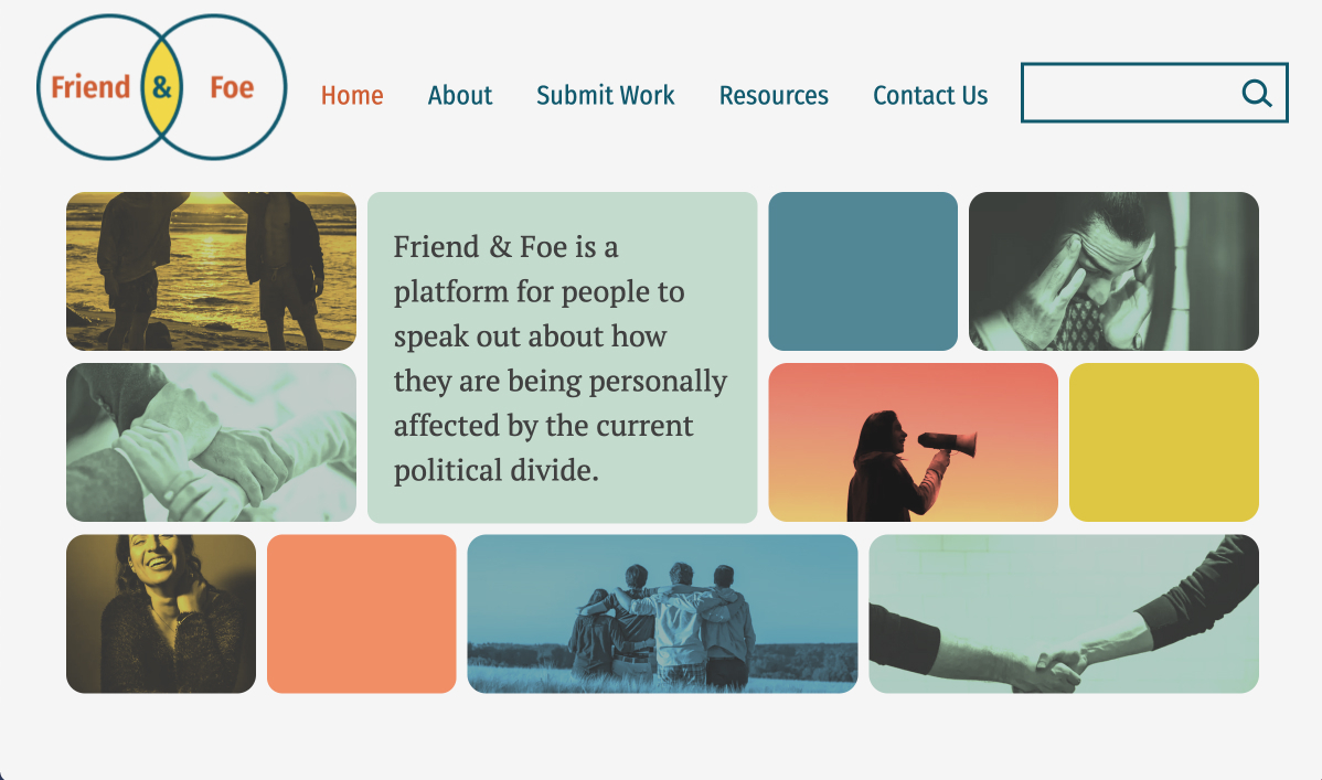 Desktop Preview of Friend and Foe Website